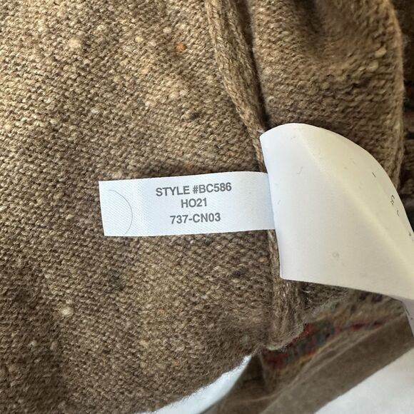 J Crew Nordic Fair Isle Crewneck Sweater Men's XL Merino/Lambswool Blend Brown - Picture 5 of 9